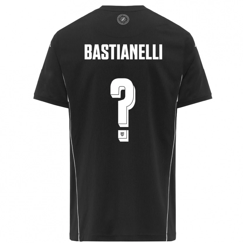 Danxen Kinderen Flavio Bastianelli #0 Zwart Wit Uitshirt Uittenue 2025/26 T-Shirt