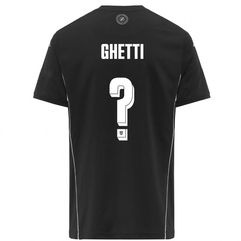 Danxen Kinderen Davide Ghetti #0 Zwart Wit Uitshirt Uittenue 2025/26 T-Shirt