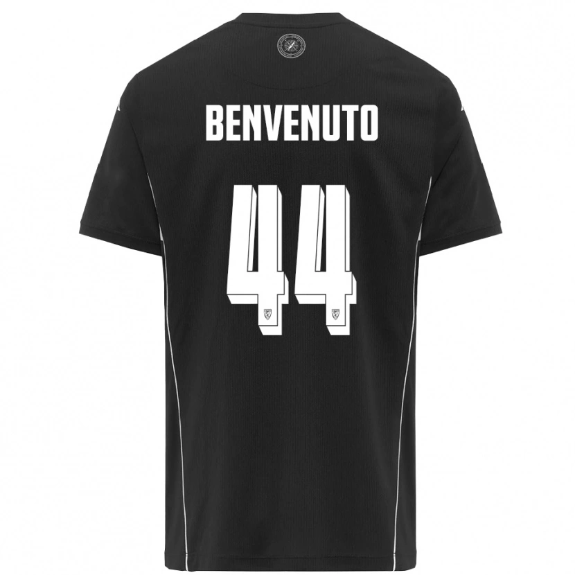 Danxen Kinderen Mattia Benvenuto #44 Zwart Wit Uitshirt Uittenue 2025/26 T-Shirt