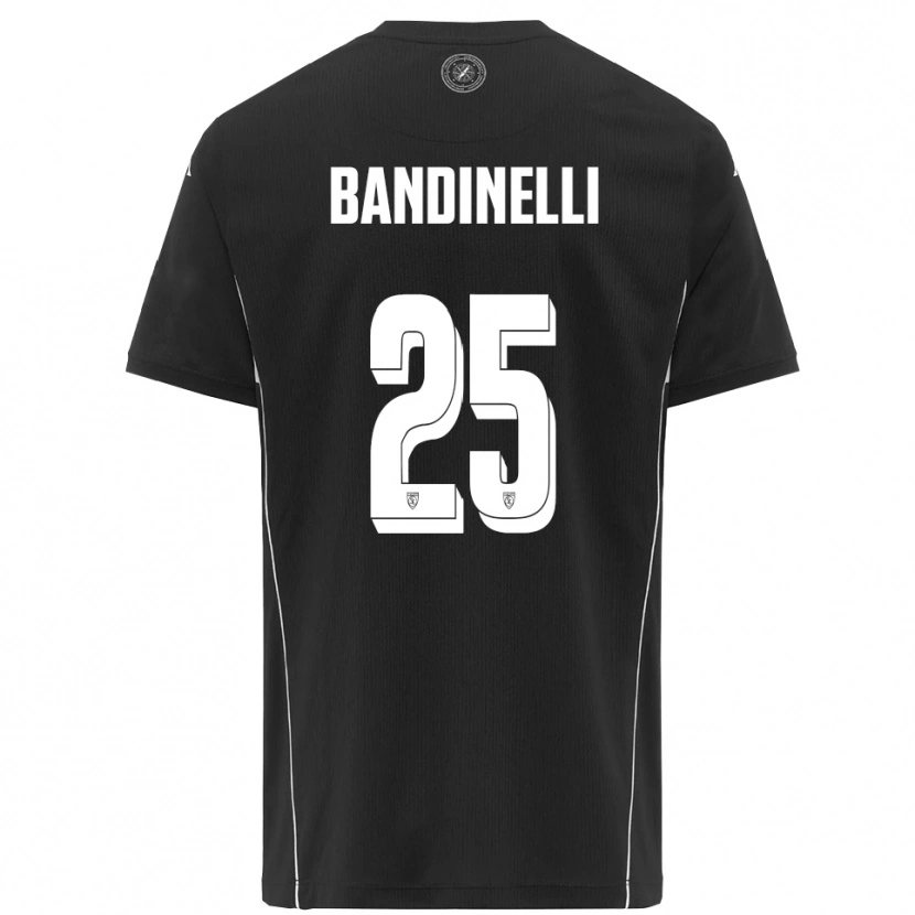 Danxen Kinderen Filippo Bandinelli #25 Zwart Wit Uitshirt Uittenue 2025/26 T-Shirt