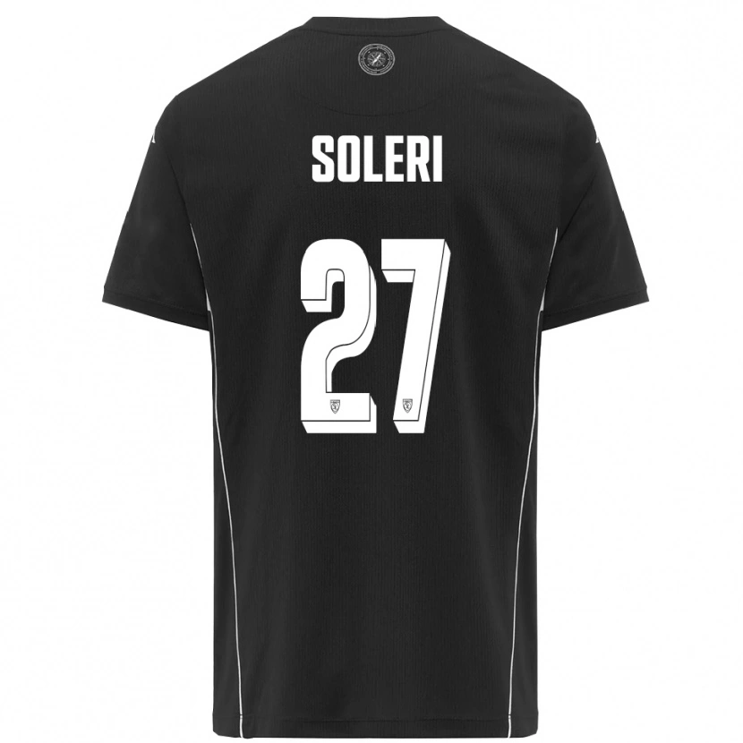 Danxen Kinderen Edoardo Soleri #27 Zwart Wit Uitshirt Uittenue 2025/26 T-Shirt