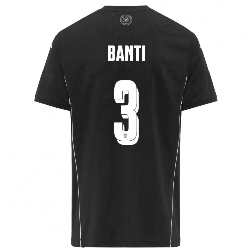 Danxen Kinderen Alessandro Banti #3 Zwart Wit Uitshirt Uittenue 2025/26 T-Shirt