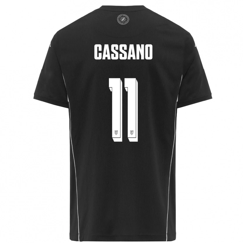 Danxen Kinderen Armando Cassano #11 Zwart Wit Uitshirt Uittenue 2025/26 T-Shirt