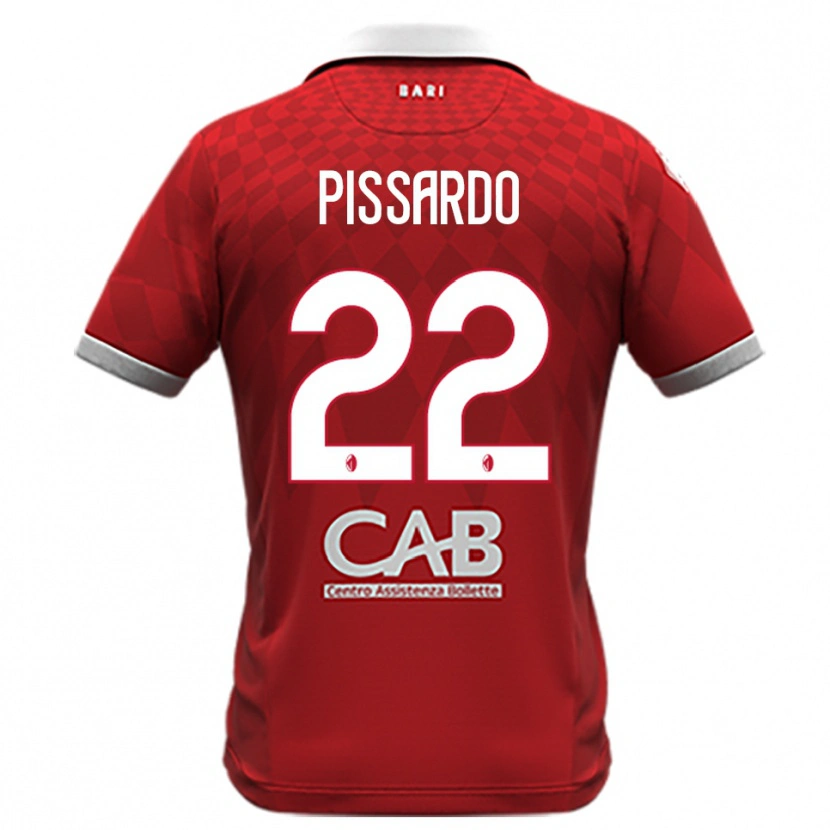Danxen Kinderen Marco Pissardo #22 Rood Wit Uitshirt Uittenue 2025/26 T-Shirt