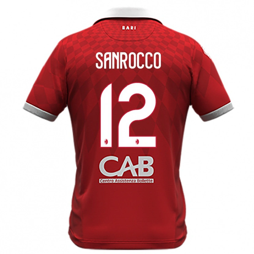 Danxen Kinderen Michele Sanrocco #12 Rood Wit Uitshirt Uittenue 2025/26 T-Shirt