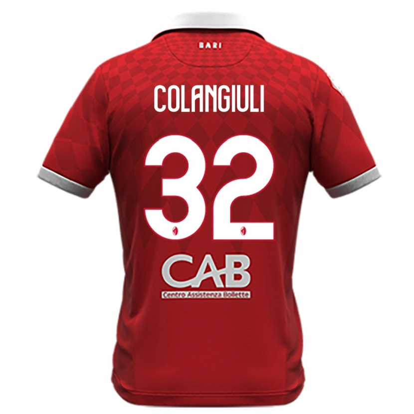 Danxen Kinderen Vincenzo Colangiuli #32 Rood Wit Uitshirt Uittenue 2025/26 T-Shirt