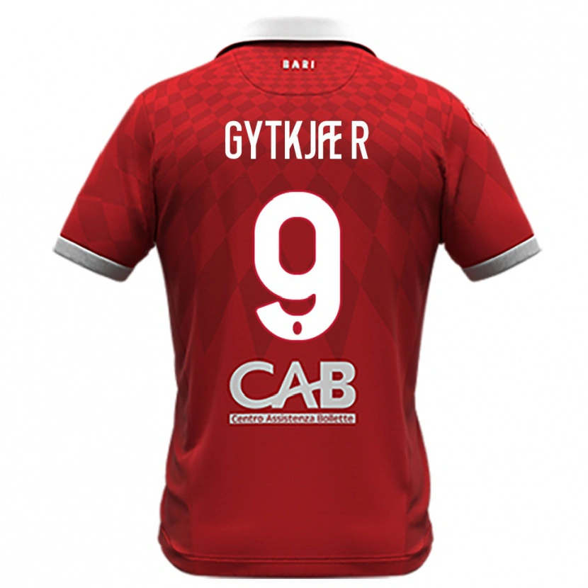 Danxen Kinderen Christian Gytkjær #9 Rood Wit Uitshirt Uittenue 2025/26 T-Shirt
