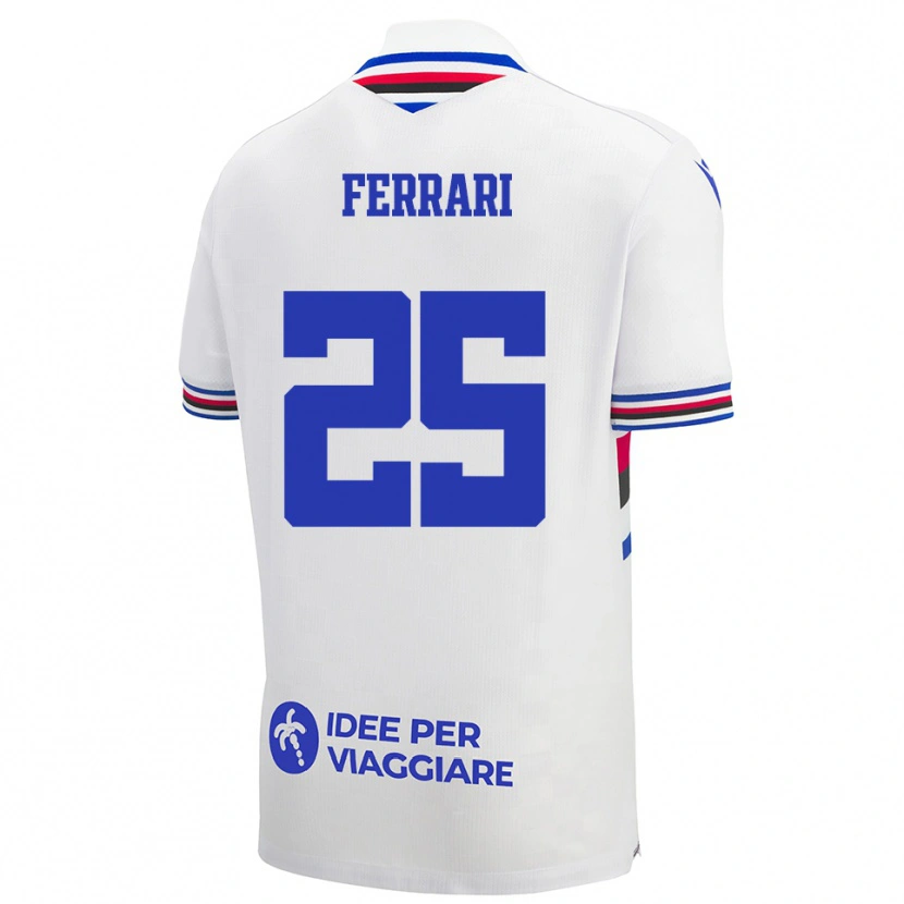 Danxen Kinderen Alex Ferrari #25 Wit Blauw Rood Uitshirt Uittenue 2025/26 T-Shirt