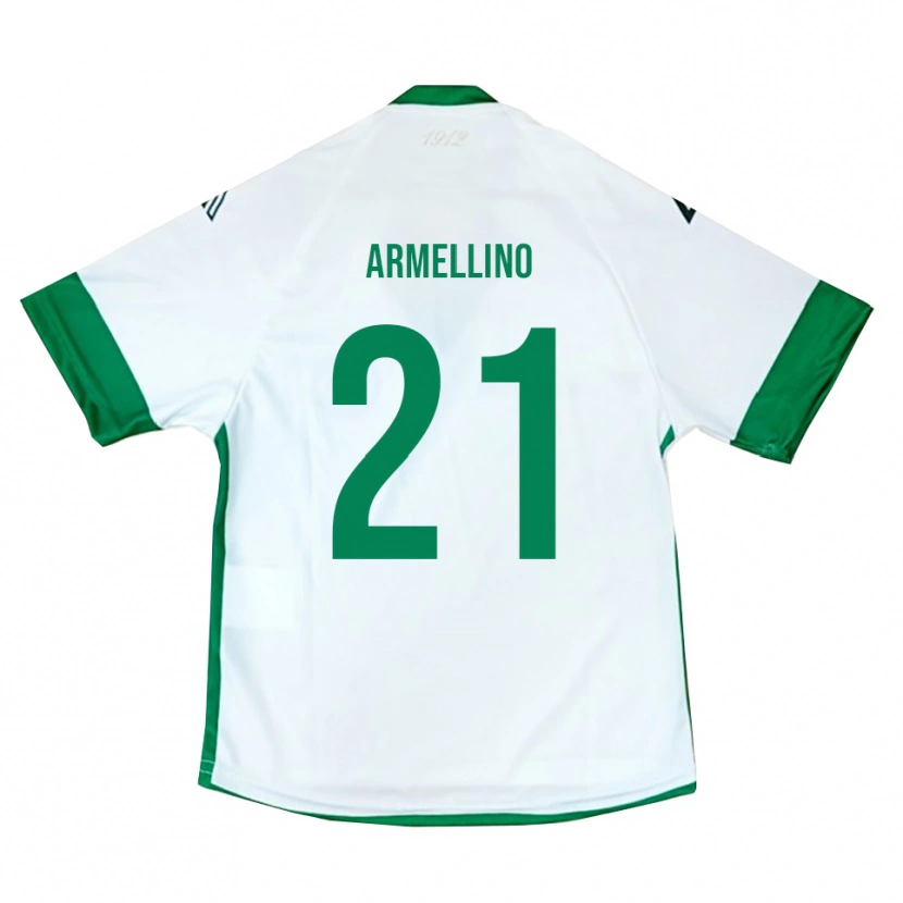 Danxen Kinderen Marco Armellino #21 Wit Groen Blauw Uitshirt Uittenue 2025/26 T-Shirt