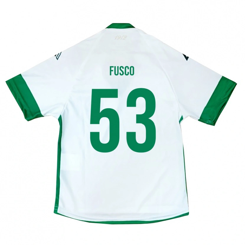 Danxen Kinderen Salvatore Fusco #53 Wit Groen Blauw Uitshirt Uittenue 2025/26 T-Shirt