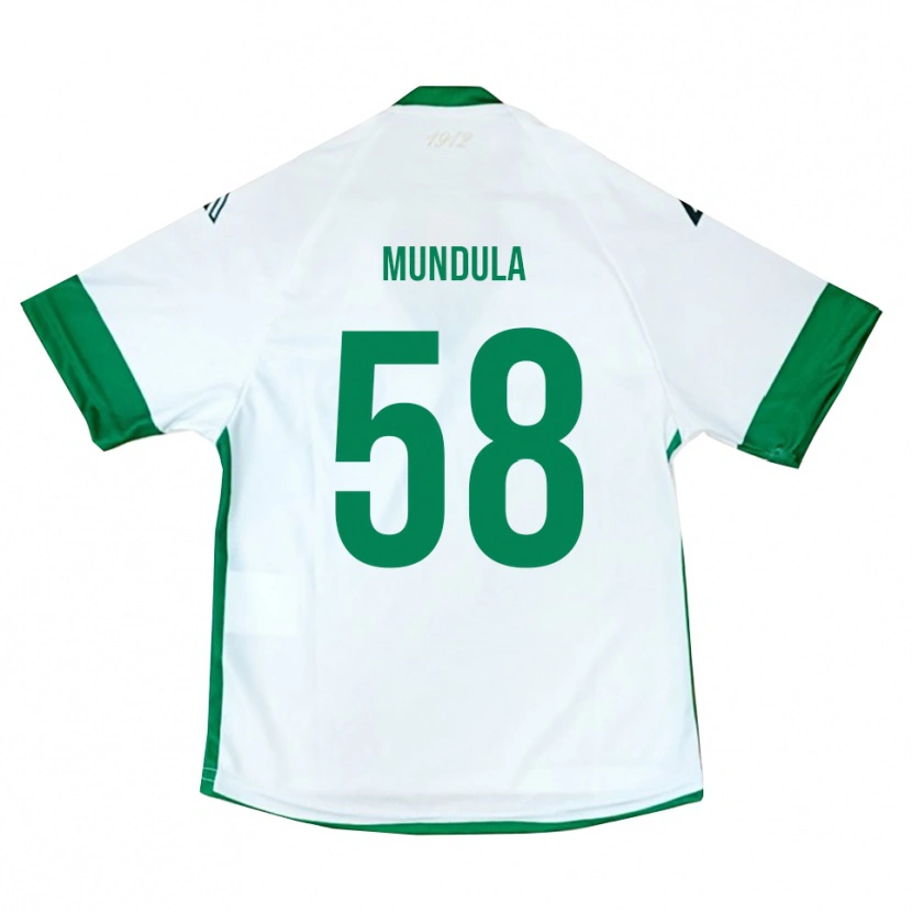 Danxen Kinderen Ciro Mundula #58 Wit Groen Blauw Uitshirt Uittenue 2025/26 T-Shirt