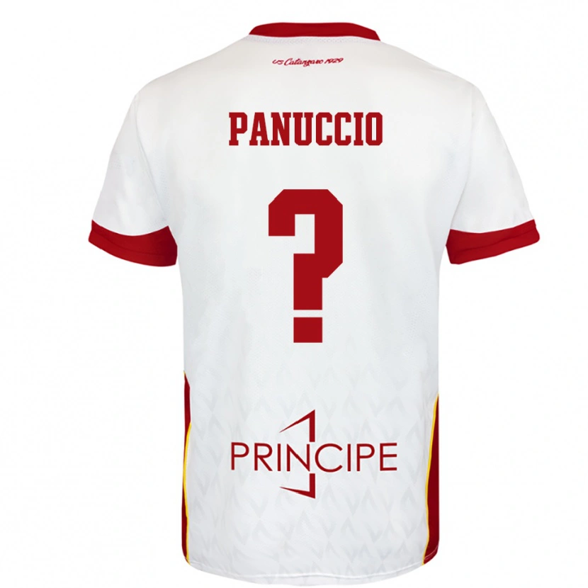 Danxen Kinderen Giovanni Panuccio #0 Wit Rood Uitshirt Uittenue 2025/26 T-Shirt