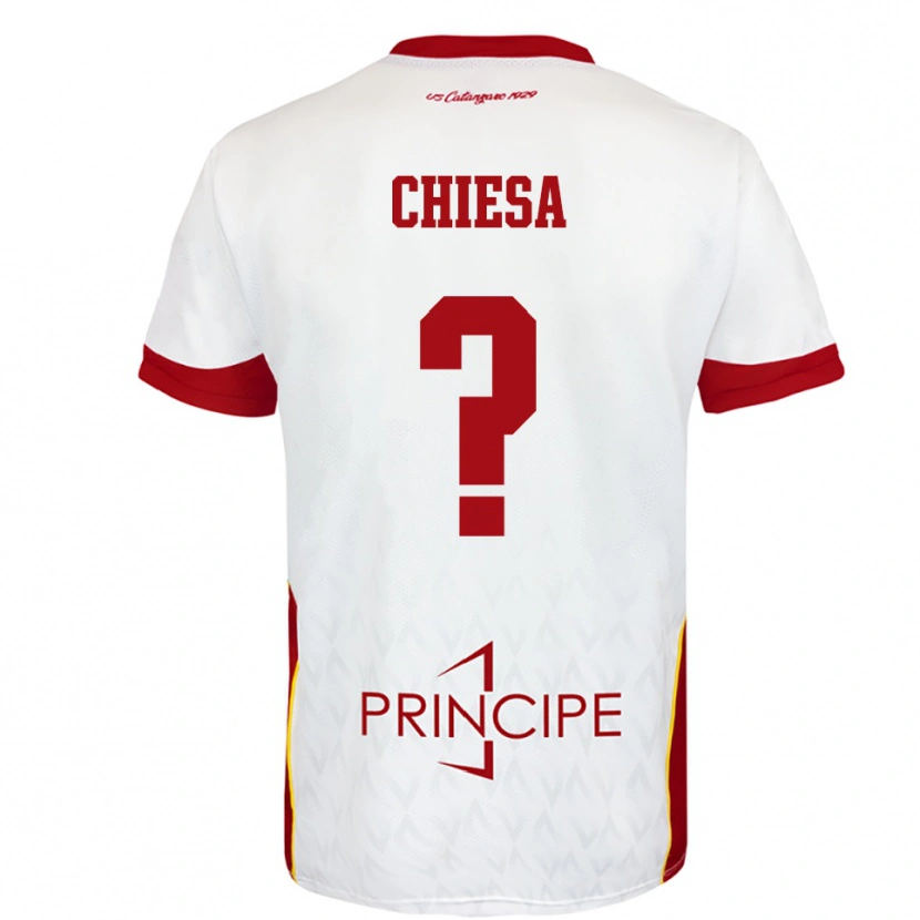 Danxen Kinderen Riccardo Chiesa #0 Wit Rood Uitshirt Uittenue 2025/26 T-Shirt