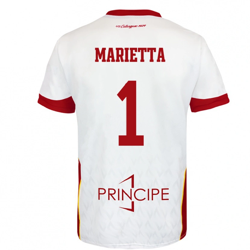Danxen Kinderen Christian Marietta #1 Wit Rood Uitshirt Uittenue 2025/26 T-Shirt