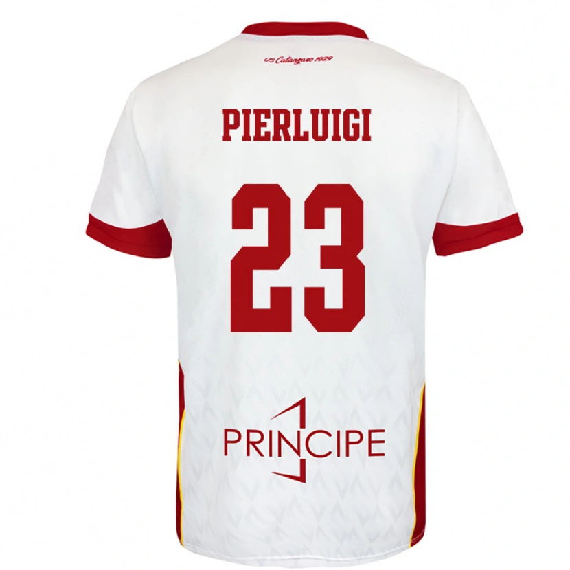 Danxen Kinderen Federico Pierluigi #23 Wit Rood Uitshirt Uittenue 2025/26 T-Shirt