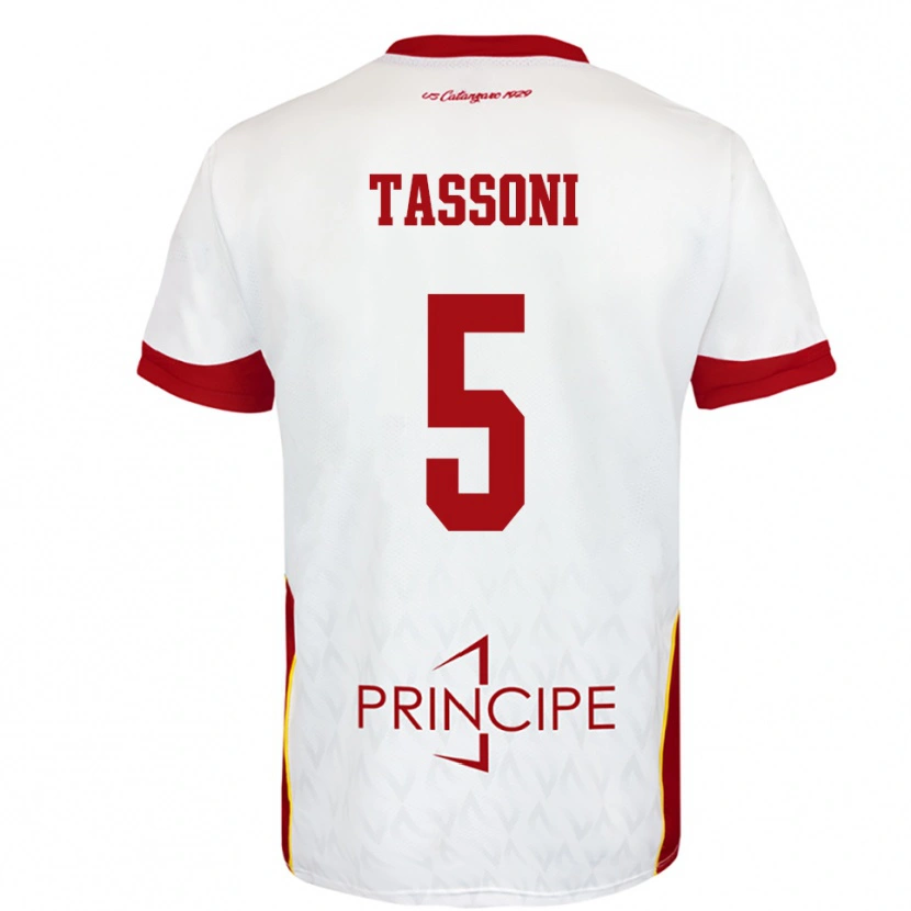 Danxen Kinderen Raul Tassoni #5 Wit Rood Uitshirt Uittenue 2025/26 T-Shirt