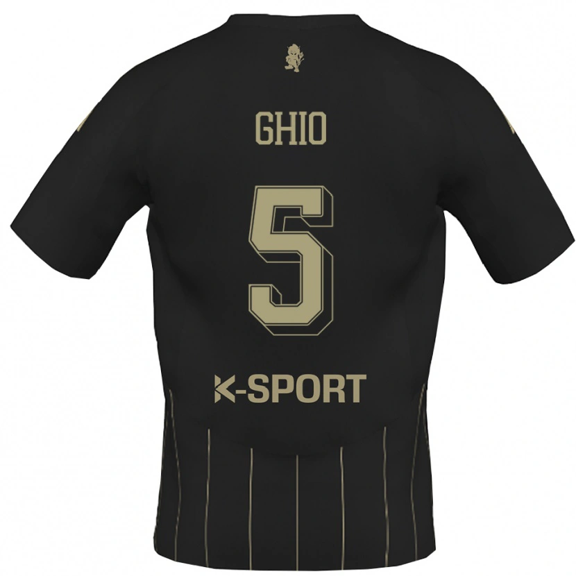 Danxen Kinderen Umberto Ghio #5 Grijs Wit Uitshirt Uittenue 2025/26 T-Shirt