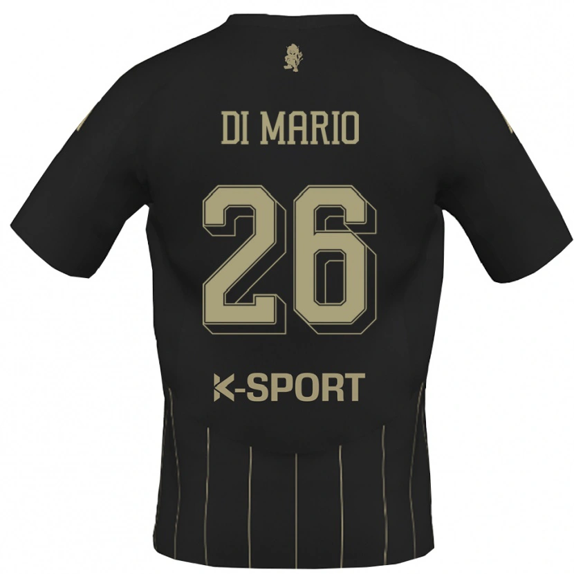 Danxen Kinderen Stefano Di Mario #26 Grijs Wit Uitshirt Uittenue 2025/26 T-Shirt