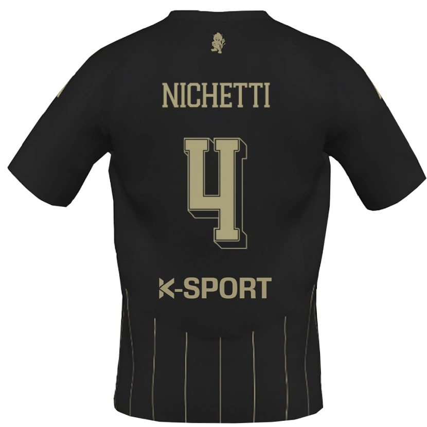 Danxen Kinderen Marco Nichetti #4 Grijs Wit Uitshirt Uittenue 2025/26 T-Shirt