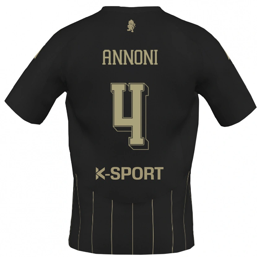 Danxen Kinderen Tommaso Annoni #4 Grijs Wit Uitshirt Uittenue 2025/26 T-Shirt