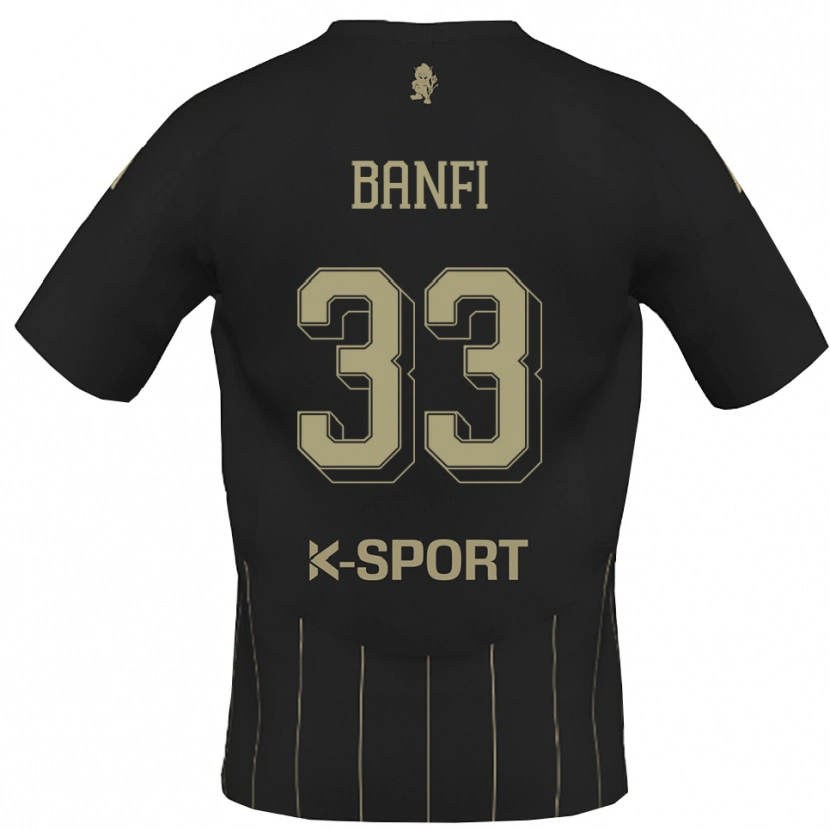 Danxen Kinderen Emanuele Banfi #33 Grijs Wit Uitshirt Uittenue 2025/26 T-Shirt