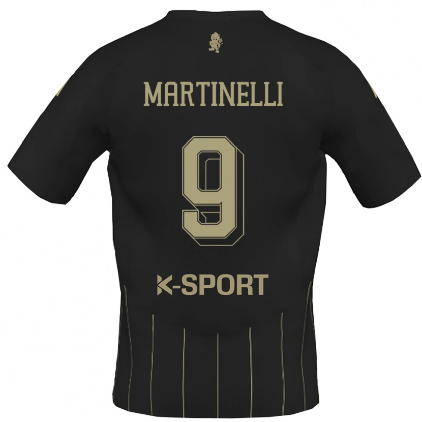 Danxen Kinderen Riccardo Martinelli #9 Grijs Wit Uitshirt Uittenue 2025/26 T-Shirt