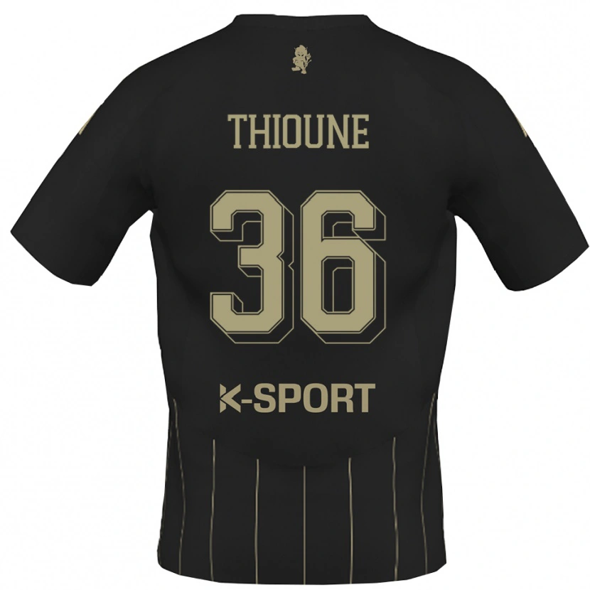 Danxen Kinderen Alioune Thioune #36 Grijs Wit Uitshirt Uittenue 2025/26 T-Shirt