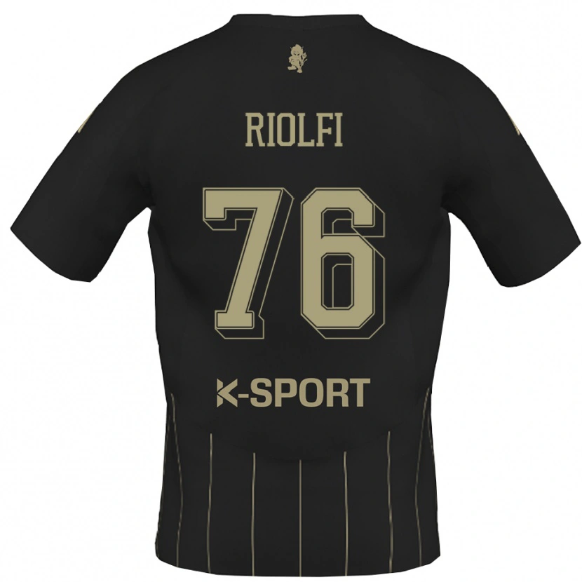 Danxen Kinderen Emanuele Riolfi #76 Grijs Wit Uitshirt Uittenue 2025/26 T-Shirt