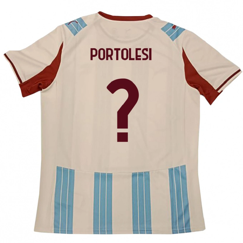 Danxen Kinderen Sebastien Portolesi #0 Hemelsblauw Wit Uitshirt Uittenue 2025/26 T-Shirt