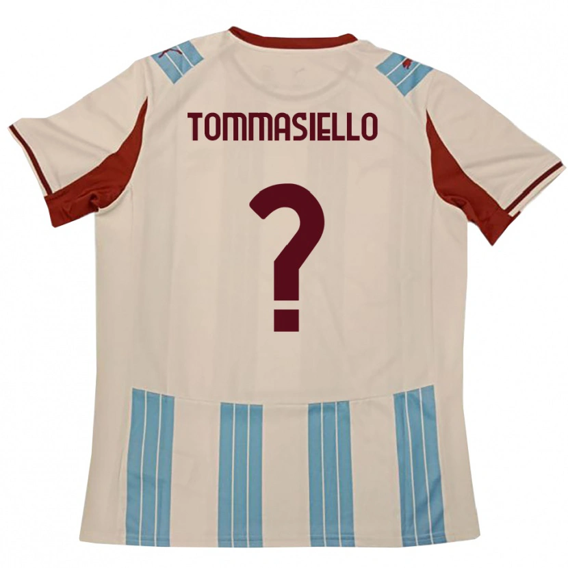 Danxen Kinderen Francesco Tommasiello #0 Hemelsblauw Wit Uitshirt Uittenue 2025/26 T-Shirt