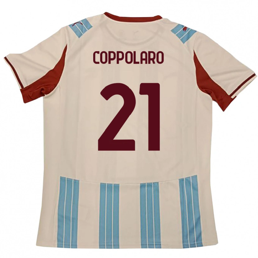 Danxen Kinderen Mauro Coppolaro #21 Hemelsblauw Wit Uitshirt Uittenue 2025/26 T-Shirt