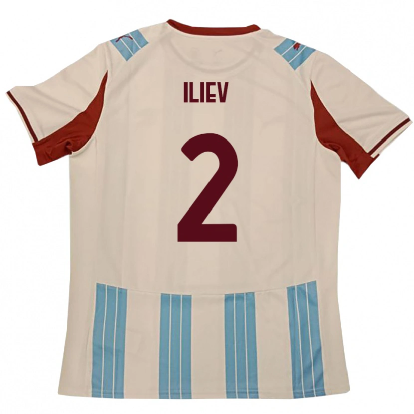 Danxen Kinderen Mario Iliev #2 Hemelsblauw Wit Uitshirt Uittenue 2025/26 T-Shirt
