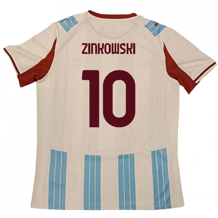Danxen Kinderen Igor Zinkowski #10 Hemelsblauw Wit Uitshirt Uittenue 2025/26 T-Shirt