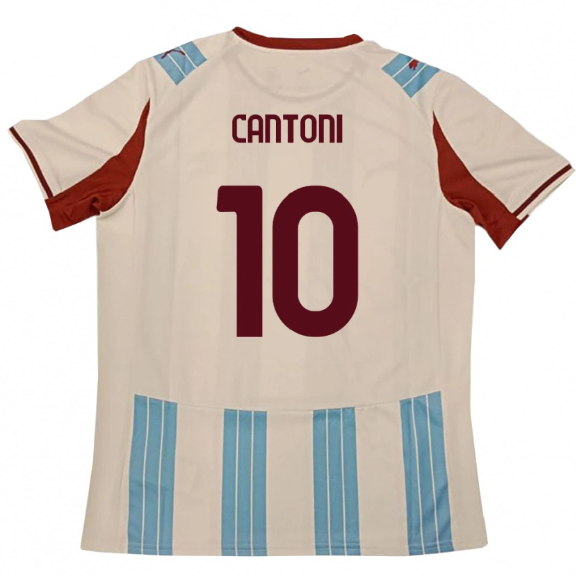 Danxen Kinderen Simone Cantoni #10 Hemelsblauw Wit Uitshirt Uittenue 2025/26 T-Shirt