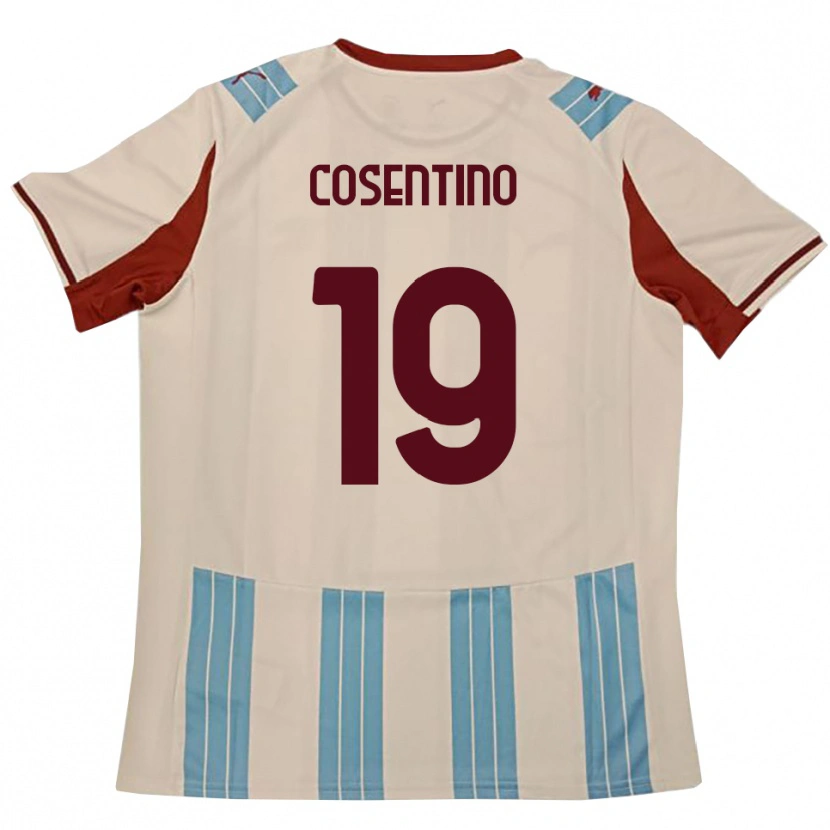 Danxen Kinderen Aldo Cosentino #19 Hemelsblauw Wit Uitshirt Uittenue 2025/26 T-Shirt