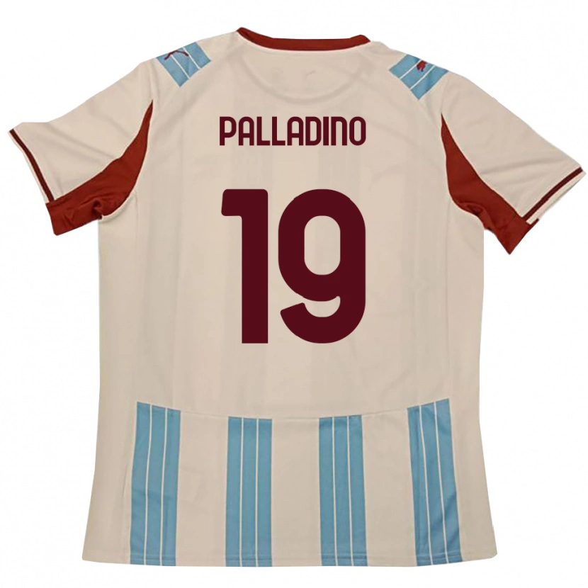 Danxen Kinderen Alfonso Palladino #19 Hemelsblauw Wit Uitshirt Uittenue 2025/26 T-Shirt