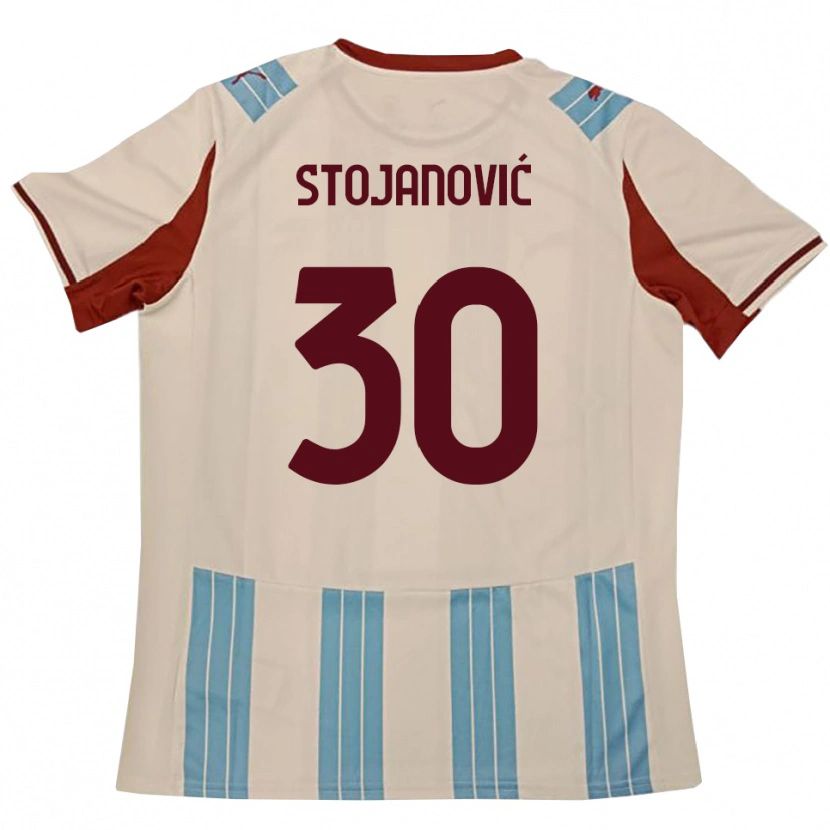 Danxen Kinderen Petar Stojanović #30 Hemelsblauw Wit Uitshirt Uittenue 2025/26 T-Shirt