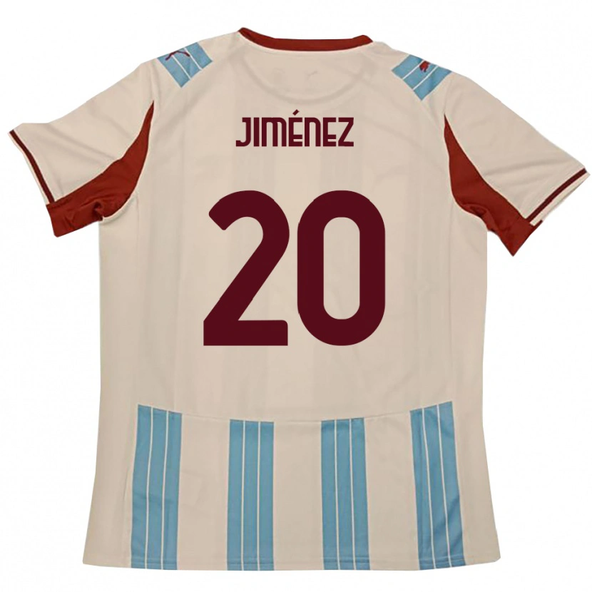 Danxen Kinderen Kaleb Jiménez #20 Hemelsblauw Wit Uitshirt Uittenue 2025/26 T-Shirt