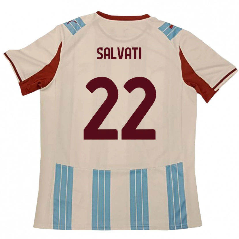 Danxen Kinderen Gregorio Salvati #22 Hemelsblauw Wit Uitshirt Uittenue 2025/26 T-Shirt