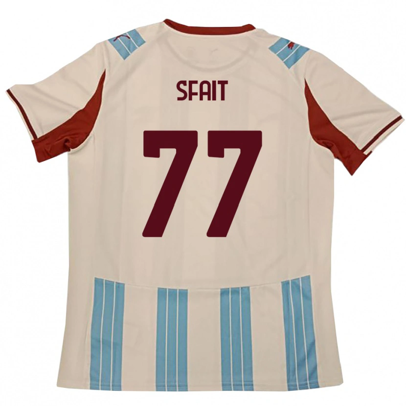 Danxen Kinderen Andres Sfait #77 Hemelsblauw Wit Uitshirt Uittenue 2025/26 T-Shirt