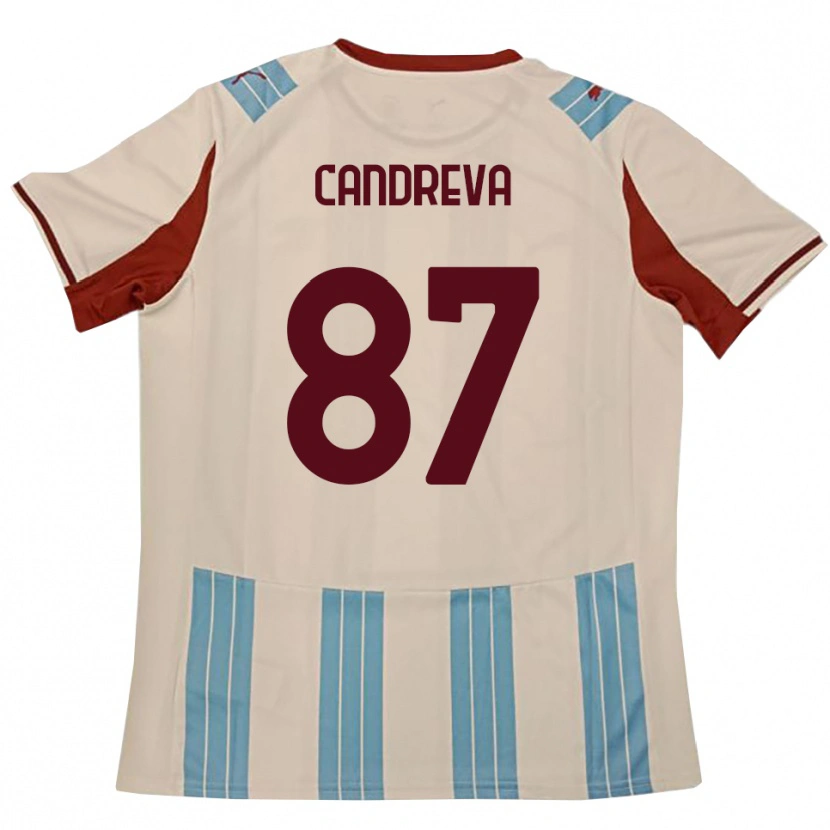 Danxen Kinderen Antonio Candreva #87 Hemelsblauw Wit Uitshirt Uittenue 2025/26 T-Shirt