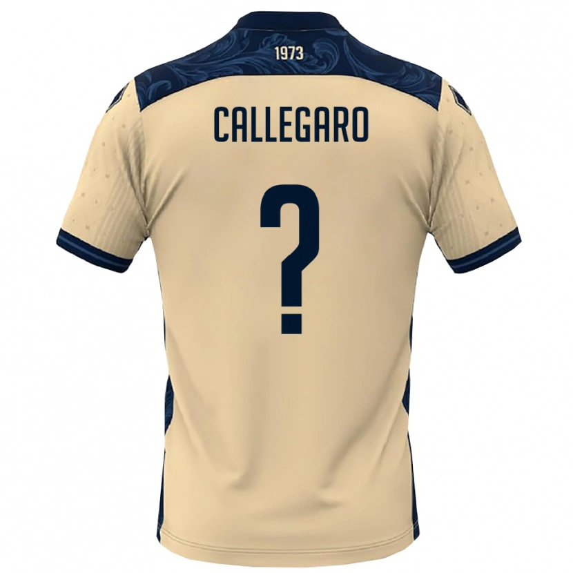 Danxen Kinderen Riccardo Callegaro #0 Wit Donkerblauw Uitshirt Uittenue 2025/26 T-Shirt