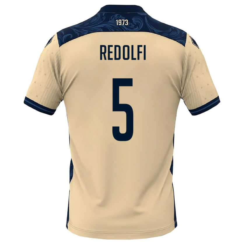 Danxen Kinderen Alex Redolfi #5 Wit Donkerblauw Uitshirt Uittenue 2025/26 T-Shirt