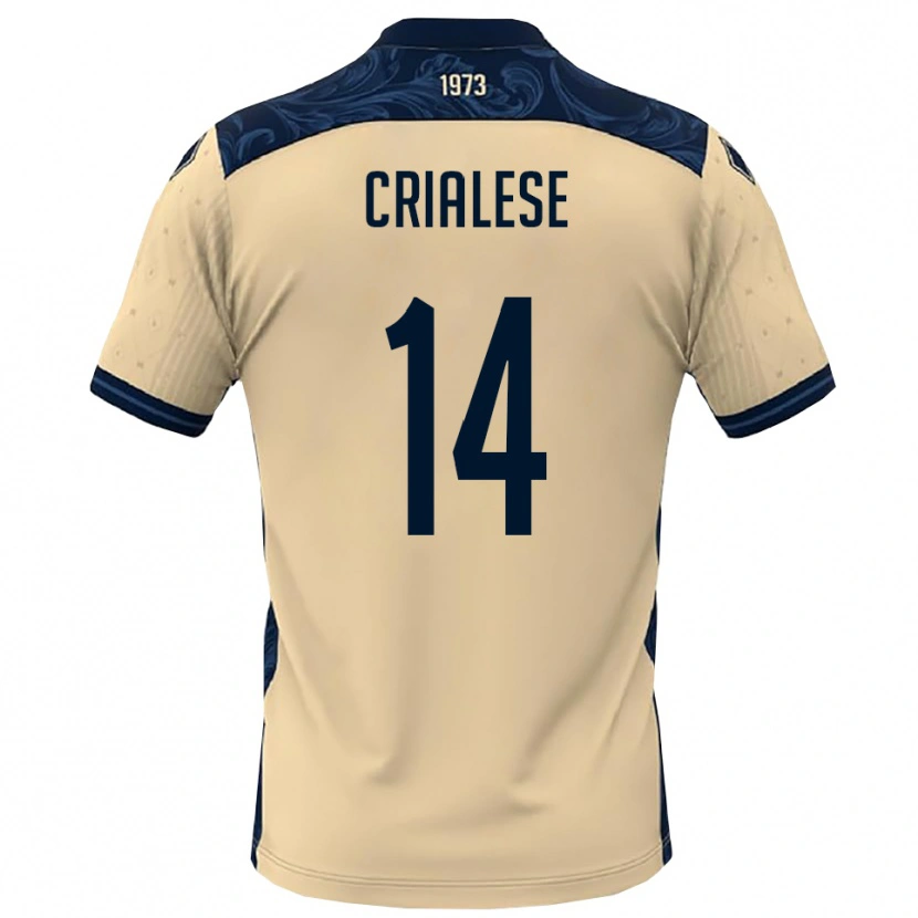 Danxen Kinderen Carlo Crialese #14 Wit Donkerblauw Uitshirt Uittenue 2025/26 T-Shirt