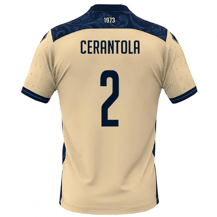 Danxen Kinderen Riccardo Cerantola #2 Wit Donkerblauw Uitshirt Uittenue 2025/26 T-Shirt