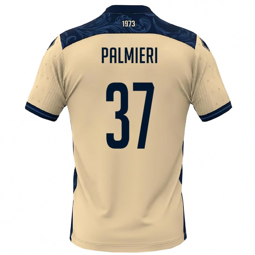 Danxen Kinderen Riccardo Palmieri #37 Wit Donkerblauw Uitshirt Uittenue 2025/26 T-Shirt