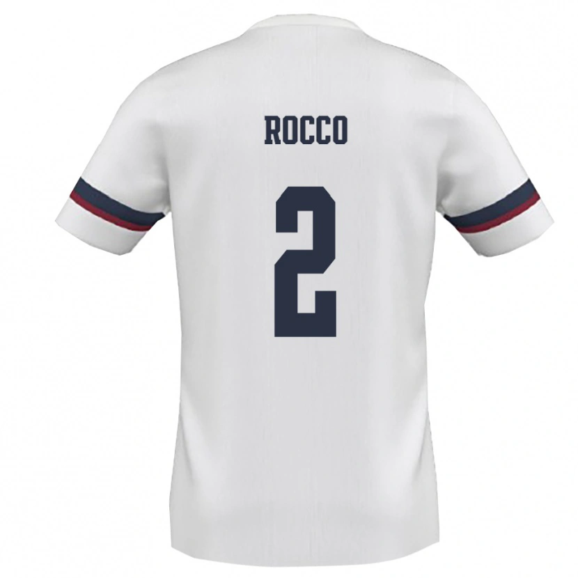Danxen Kinderen Antonio Rocco #2 Wit Rood Uitshirt Uittenue 2025/26 T-Shirt