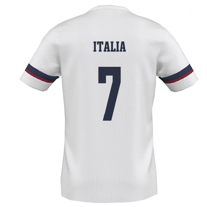 Danxen Kinderen Matteo Italia #7 Wit Rood Uitshirt Uittenue 2025/26 T-Shirt