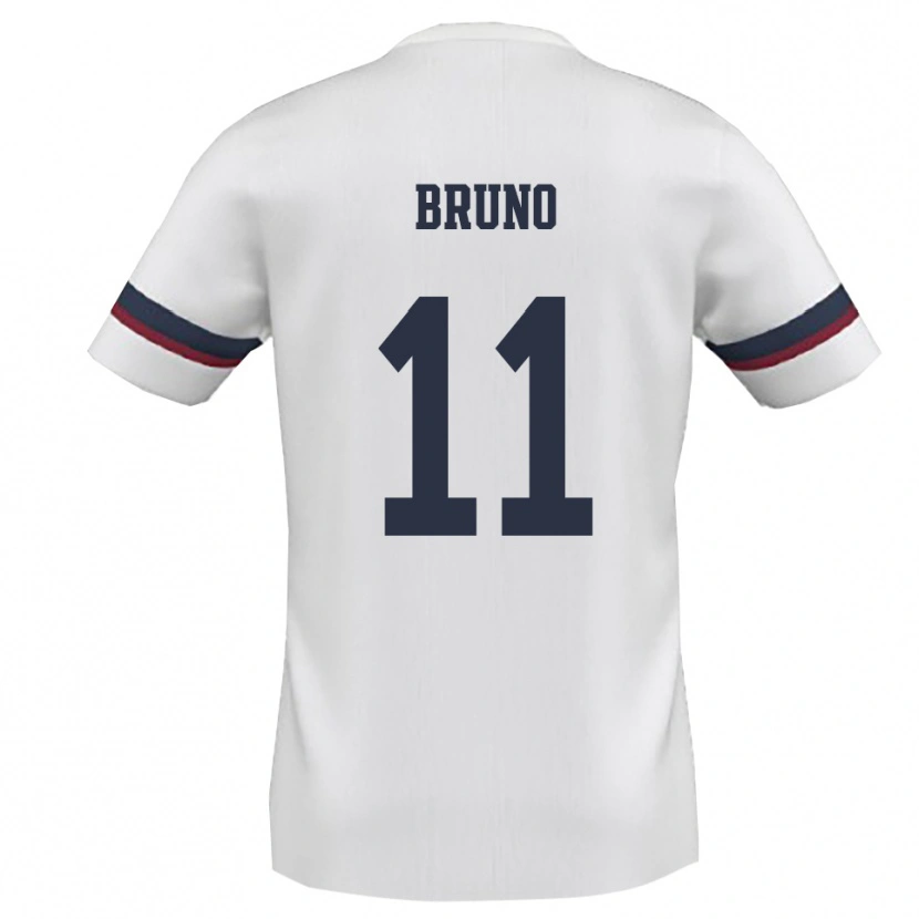 Danxen Kinderen Niccolò Bruno #11 Wit Rood Uitshirt Uittenue 2025/26 T-Shirt