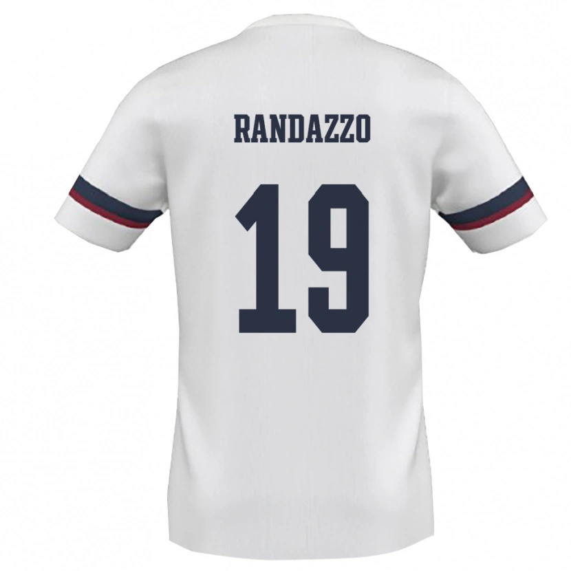 Danxen Kinderen Alessandro Randazzo #19 Wit Rood Uitshirt Uittenue 2025/26 T-Shirt